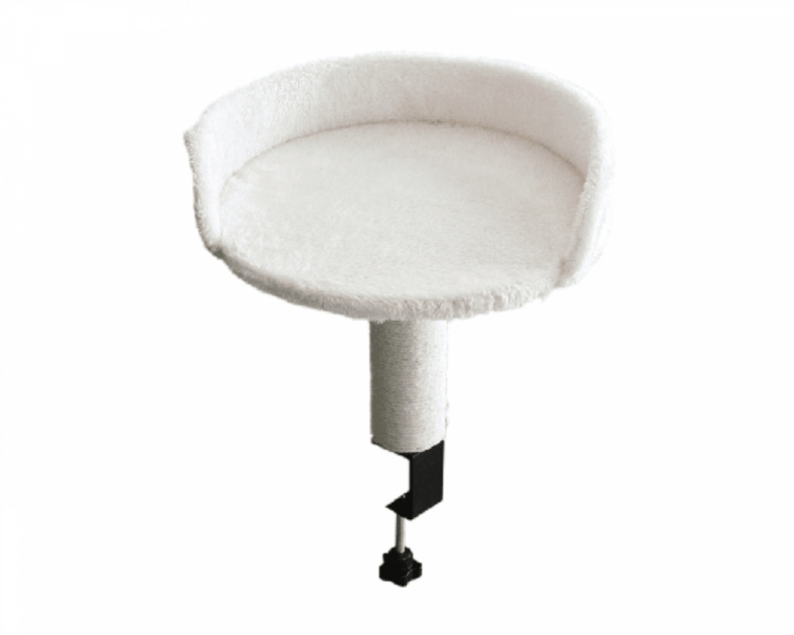 MaxMount Table-Mounted Cat Bed - White