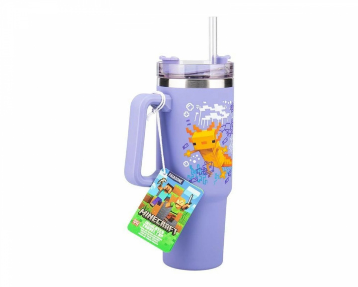  Minecraft Purple Travel Cup with Straw 900 ml