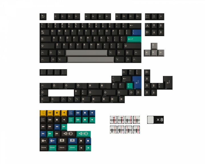  PBTfans Tape & Radio - Black Base kit
