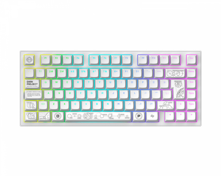 Dark Project ALU81 Gaming Keyboard RGB - Nova [g3ms Moonstone] - White