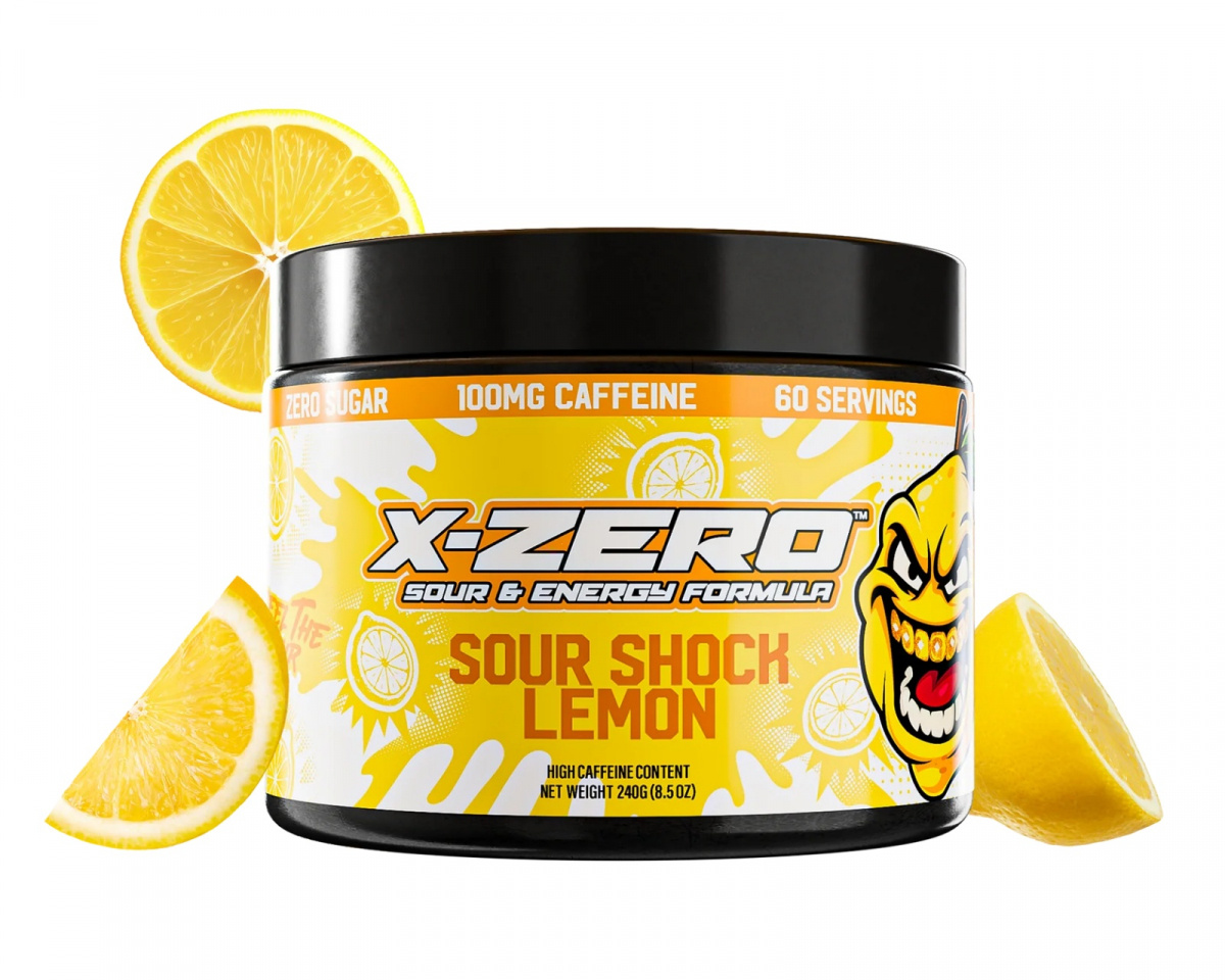 X-Gamer X-Zero Sour Shock Lemon - 60 Servings - MaxGaming.com