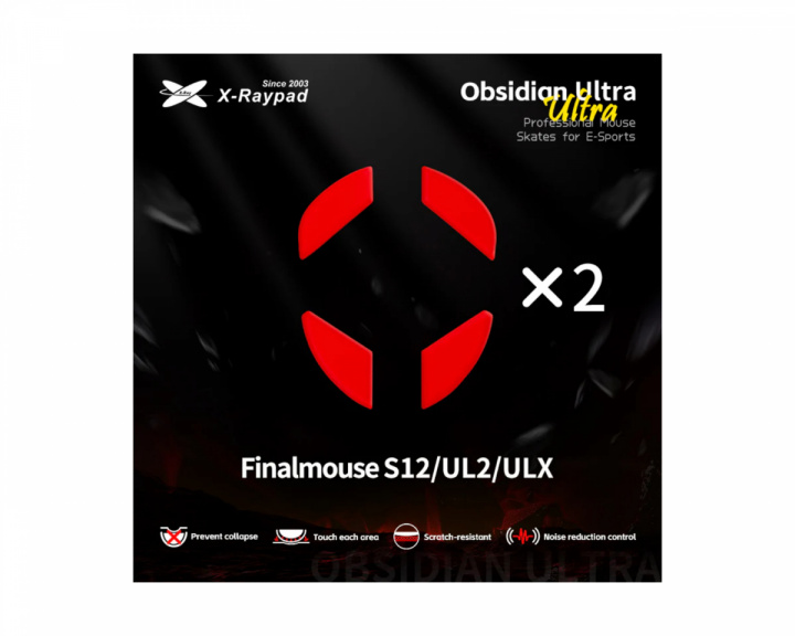 X-raypad Obsidian Ultra Skates for Final Mouse S12/UL2/ULX