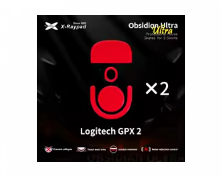 X-raypad Obsidian Ultra Skates for Logitech G Pro X 2 DEX