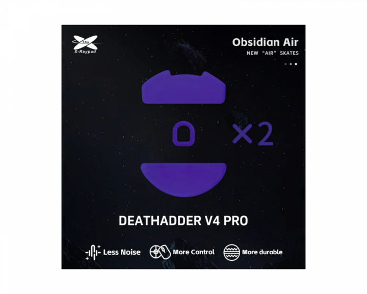 X-raypad Obsidian Air  Skates for Razer Deathadder V4 PRO
