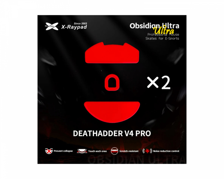 X-raypad Obsidian Ultra  Skates for Razer Deathadder V4 PRO