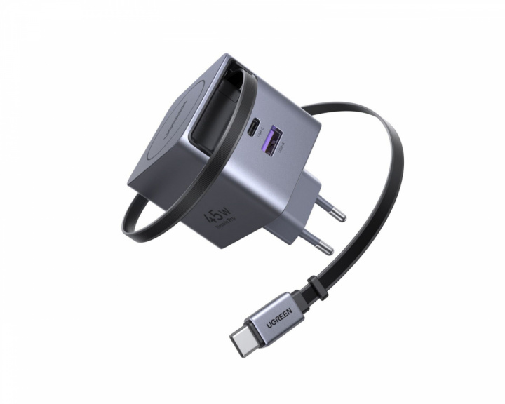 UGREEN 45W GaN Fast Charger with Retractable Cable