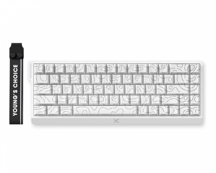  Ace 68 Hall Effect Magnetic Switch Gaming Keyboard-Ultra Esports - White