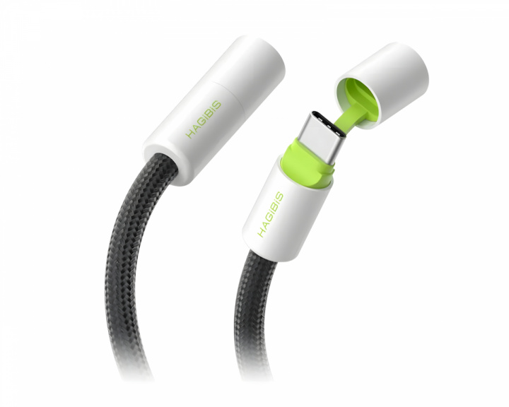  USB-C 240W Fast Charging Cable with Cap – Green – 2m