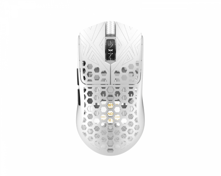  AKITSU Medium Carbon Fiber Wireless Gaming Mouse - White