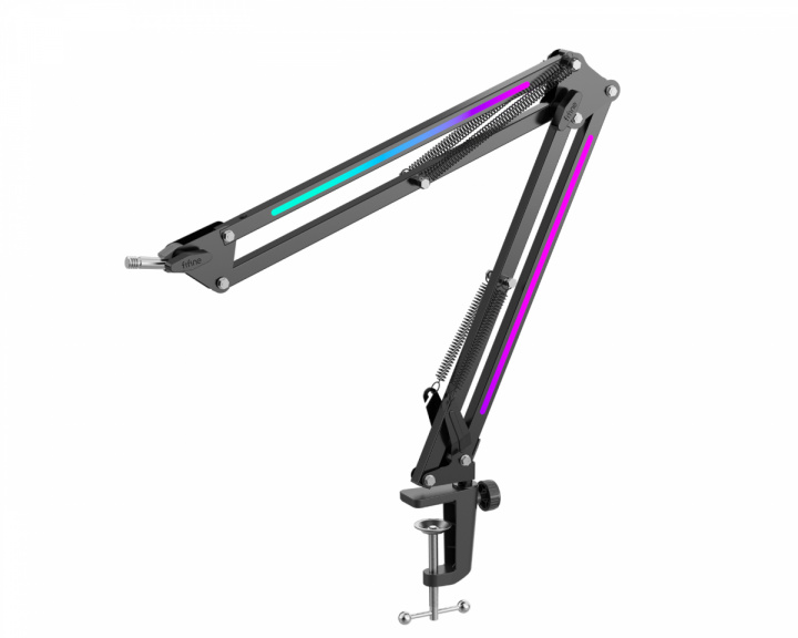  BM38 RGB Metal Microphone Boom Arm - Black