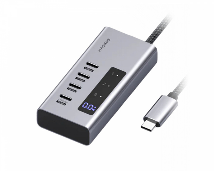 Hagibis USB-C Hub with Charging Station and LED Display
