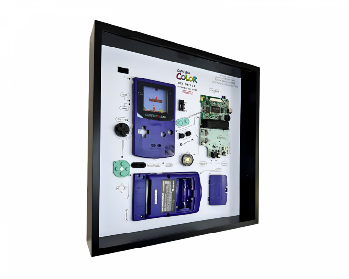 GRC Retro Art Nintendo Gameboy Color Console Display  - Purple