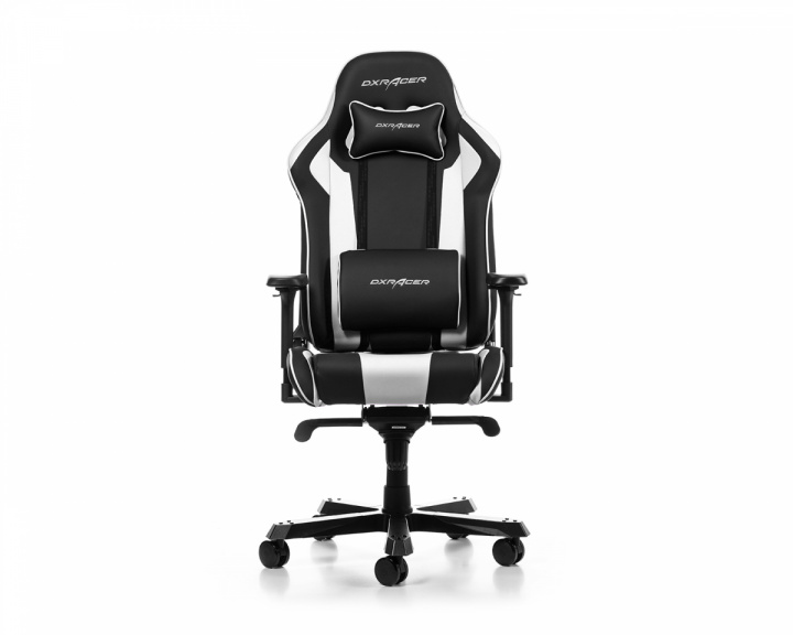 DXRacer KING XL Black & White PVC Leather