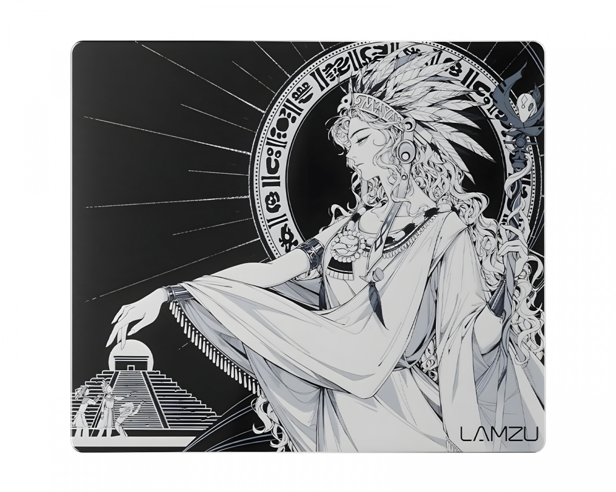 Lamzu Maya Glass Mousepad - Black/White - MaxGaming.com