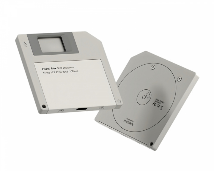  Floppy Disk Style SSD Enclosure - Grey