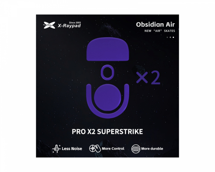 X-raypad Obsidian Air Mouse Skates for Logitech G PRO X Superlight 2