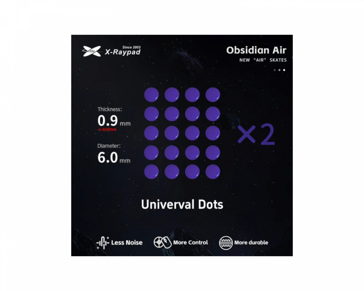  Obsidian Air Mouse Skates - Universal Dots D6.0mm