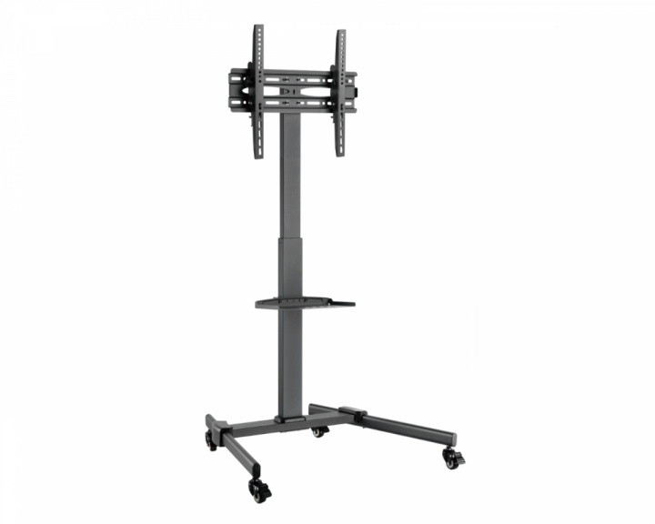  Compact Height-Adjustable Mobile TV Stand with Wheels 32