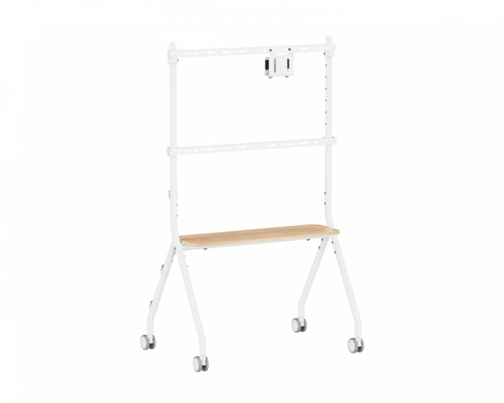  Easel Studio Mobile TV Stand with Wheels – White