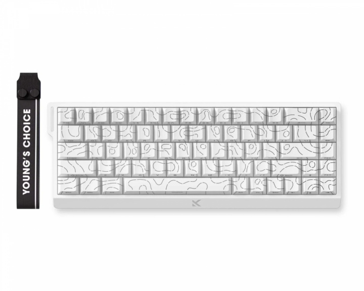  Ace68 E-sport Magnetic Switch Keyboard - White Topographic