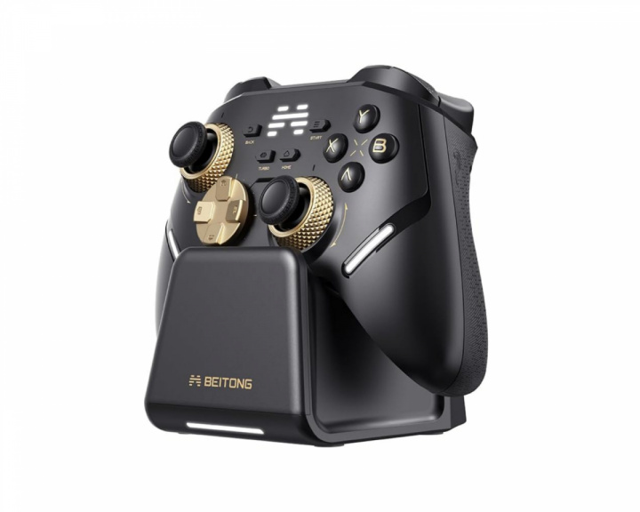 BEITONG KP40 Wireless Hall-Effect Controller with Charging Dock - Golden Black