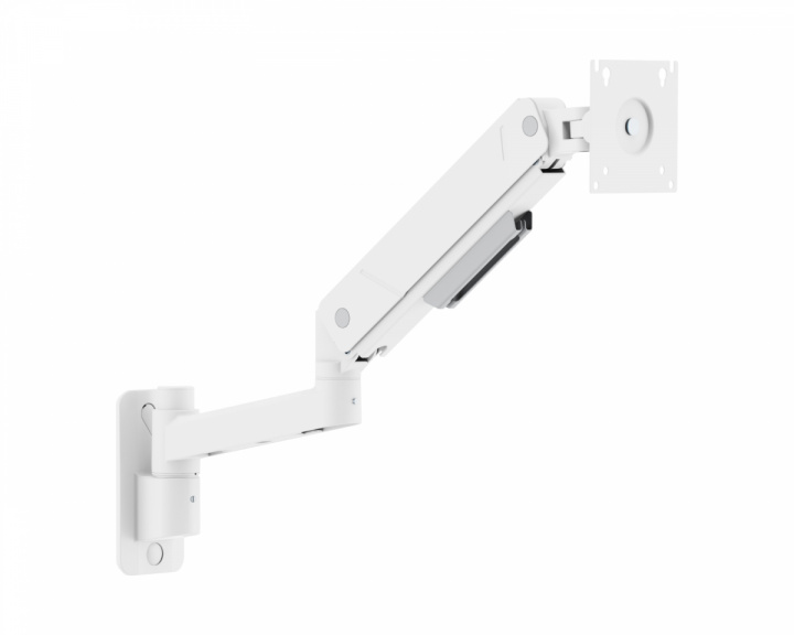  Heavy-Duty Single-Screen Gas Spring Wall Mounted Monitor Arm - White