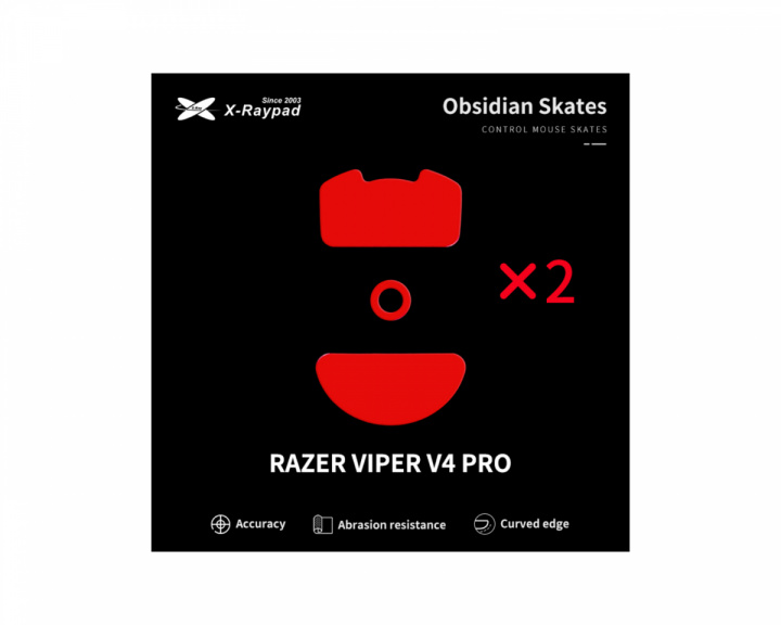 X-raypad Obsidian Mouse Skates for Razer Viper V4 Pro