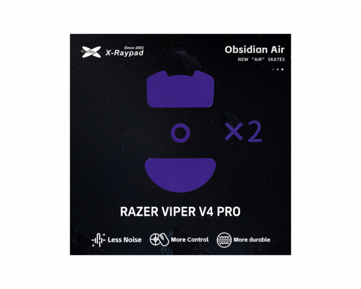 X-raypad Obsidian Air Mouse Skates for Razer Viper V4 Pro