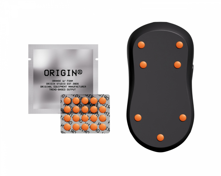  Origin Orange Universal PTFE Mouse Dots - 20 pcs