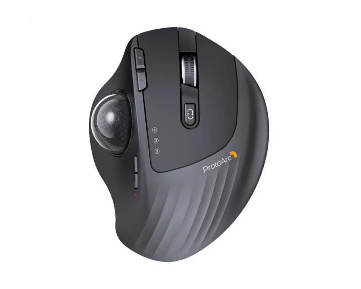  EM01 NL Wireless Ergonomic Trackball Mouse  Black/Gray Ball - Black