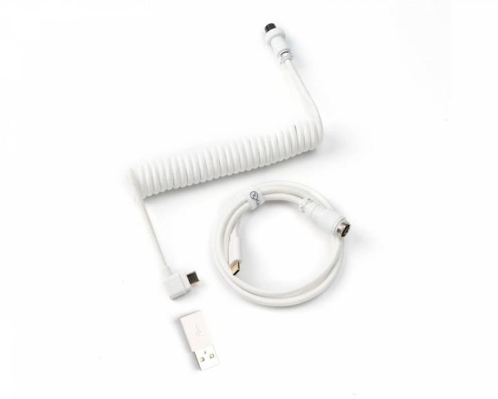  Coiled Aviator Cable Angled 8K White