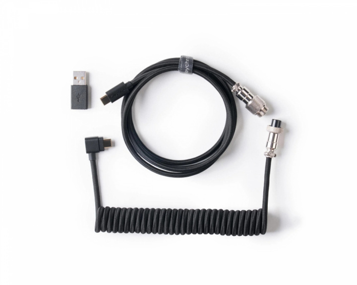 Coiled Aviator Cable Angled 8K Black