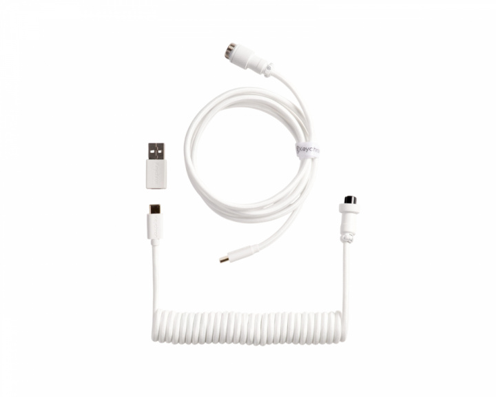  Coiled Aviator Cable Straight 8K White