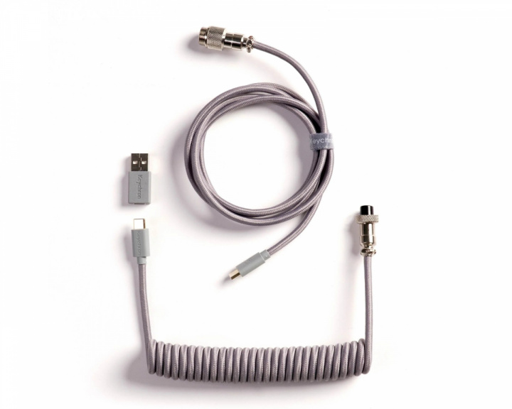  Coiled Aviator Cable Straight 8K Grey