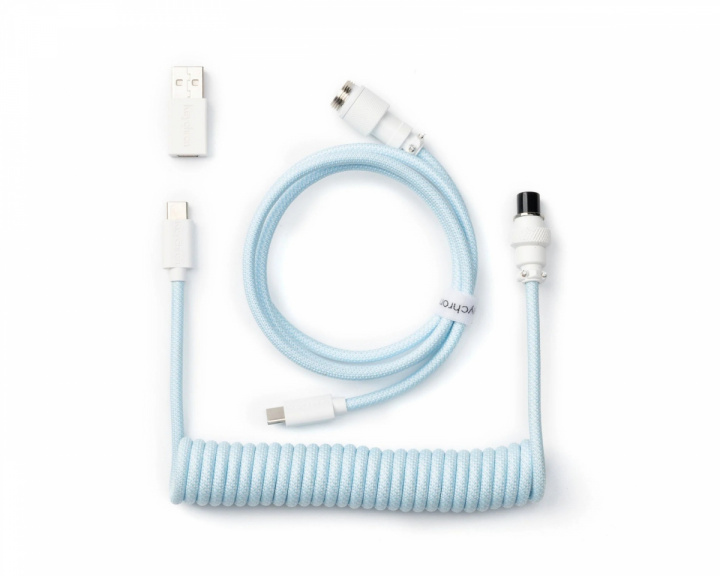  Coiled Aviator Cable Straight 8K Light Blue