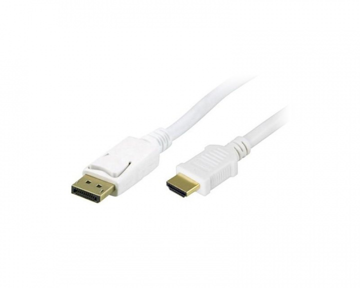 Deltaco DisplayPort to HDMI 2m White