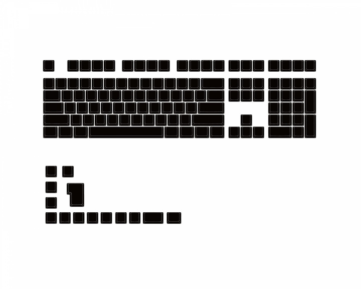 Ducky Blank PBT Keycap Set MDA Profile - Black (DEMO)