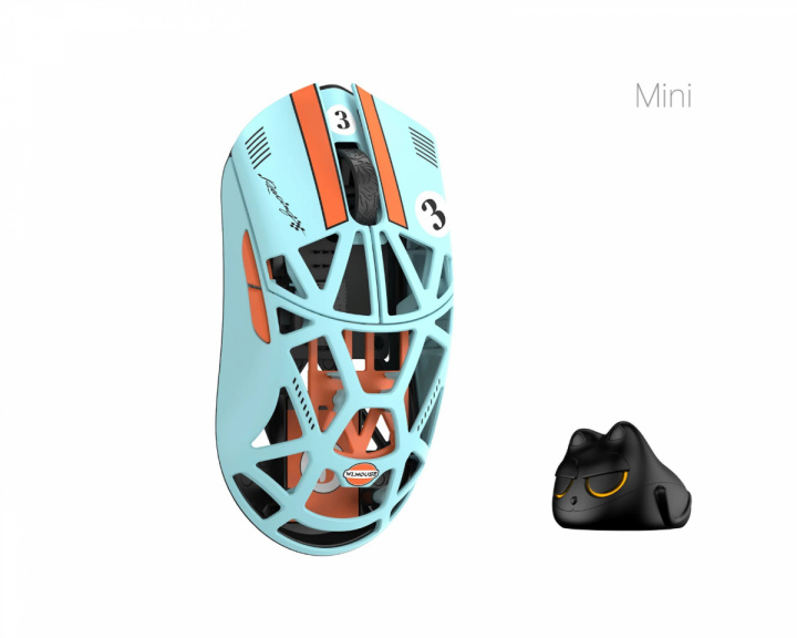 WLMouse Beast X Mini Pro - Blue/Orange [Omron Opticals] - Solid Side (DEMO)
