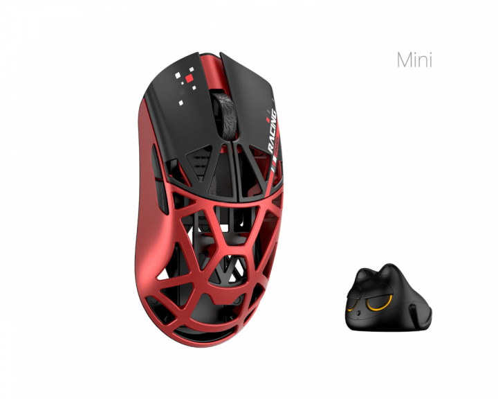 WLMouse Beast X Mini Pro - Red/Black [Omron Opticals] - Solid Side (DEMO)