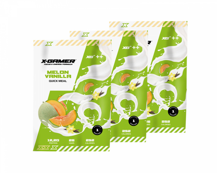 X-Gamer Quick Meal Pack - 3 Servings (210g) - Melon & Vanilla