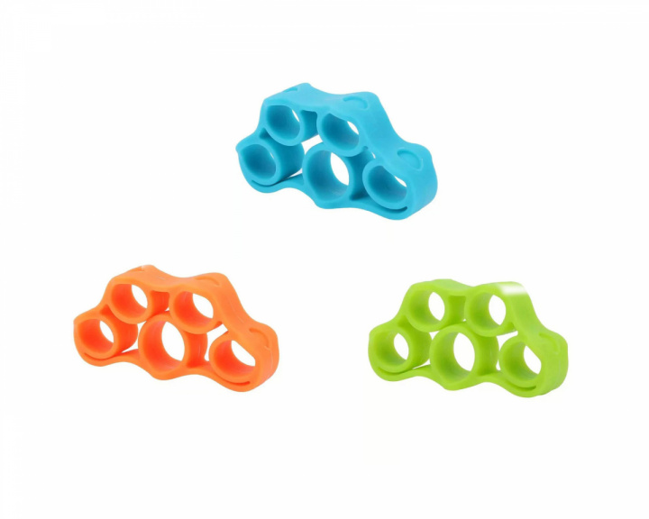 MaxMount Finger Trainer in Silicone - Wrist/Grip Trainer - 3 + 4 + 5kg (3-pack)