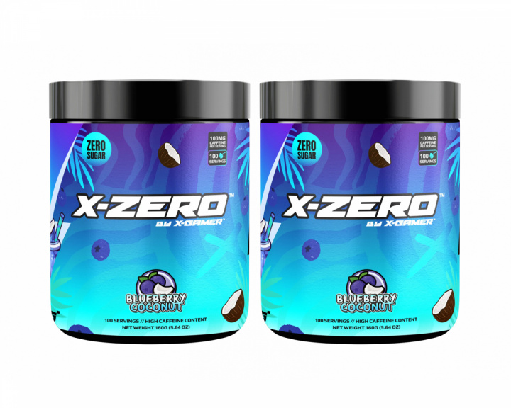 X-Gamer X-Zero Blueberry & Coconut - 2 x 100 Servings