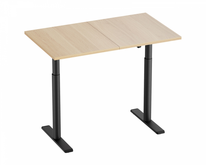 MaxMount Height Adjustable Desk 1200x700mm - Black/Oak