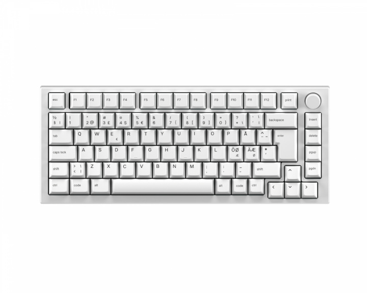 Glorious GMMK Pro 75% ISO – White Ice x Arctic White Bundle [Gateron Red]