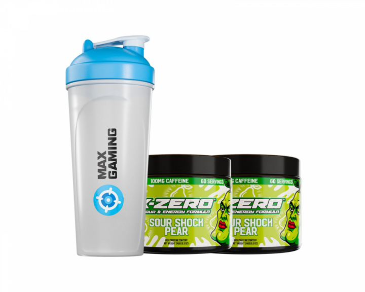 X-Gamer X-Zero Sour Shock Pear - 2 x 60 Servings + Shaker