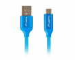 USB 2.0 Cable Premium MICRO-B to USB 1.8m QC 3.0 Blue