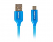 USB 2.0 Cable Premium MICRO-B to USB 1m QC 3.0 Blue