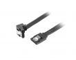 SATA 3 Angled Cable with Lock 6GB/S 30cm Black