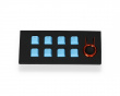 8-Key Rubber Double-shot Backlit Keycap Set - Neon Blue