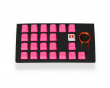 22-Key Rubber Double-shot Backlit Keycap Set - Neon Pink